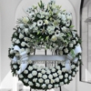 Corona Funeraria Blanca Clavel